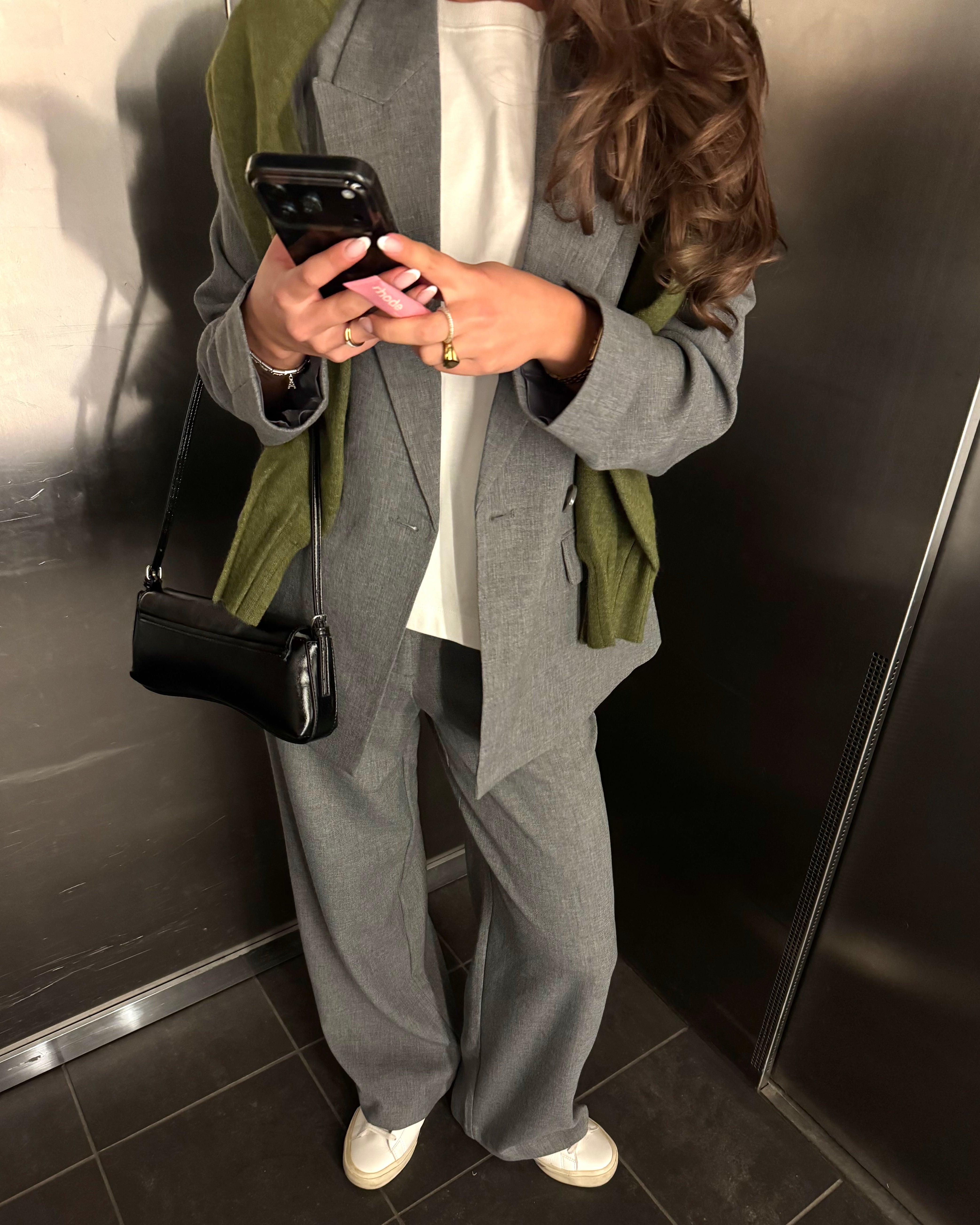 VMBESTIE Trousers - Medium Grey Melange